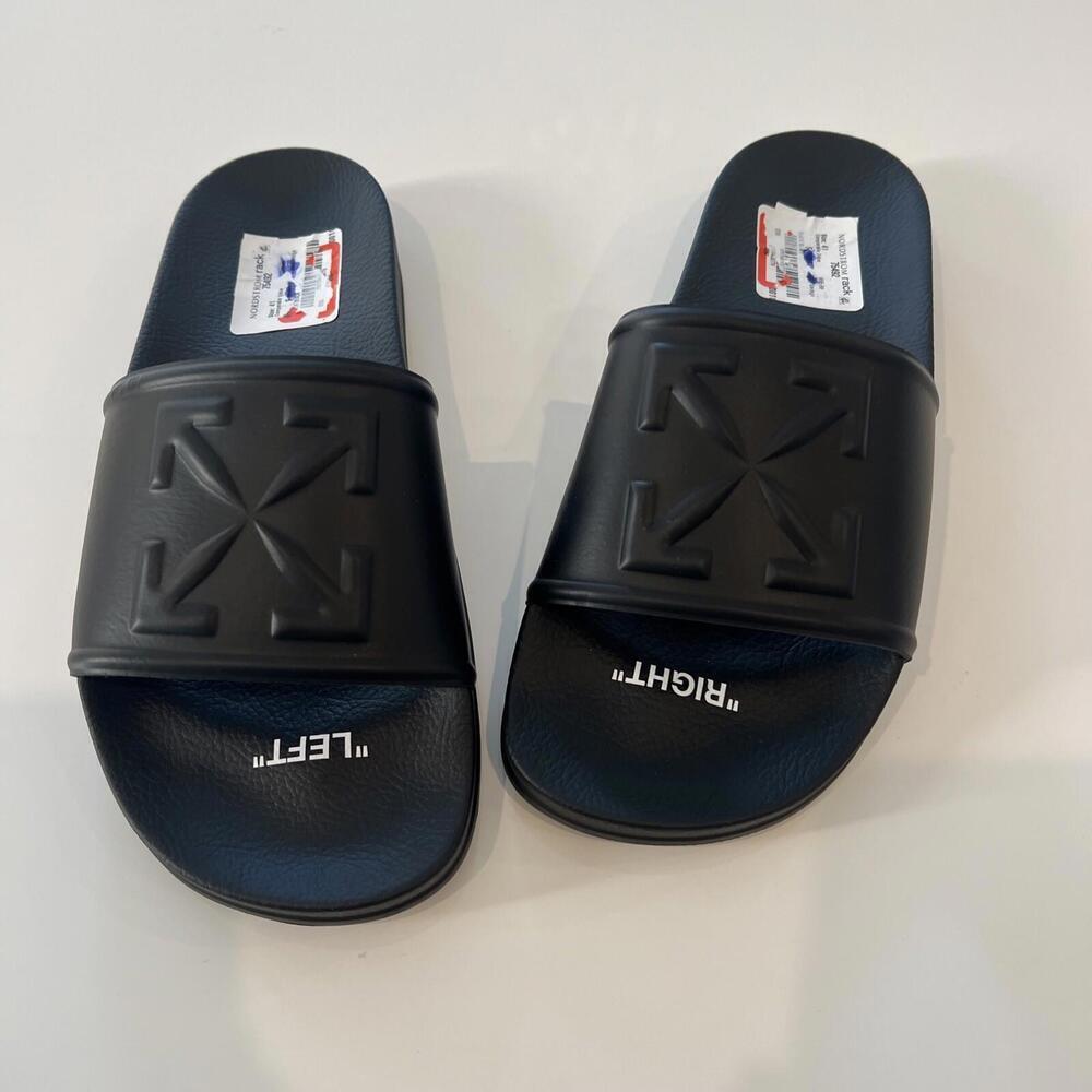 $655 Off-White Arrow Rubber Pool Slides Size 41 US 9 - Picture 7 of 8